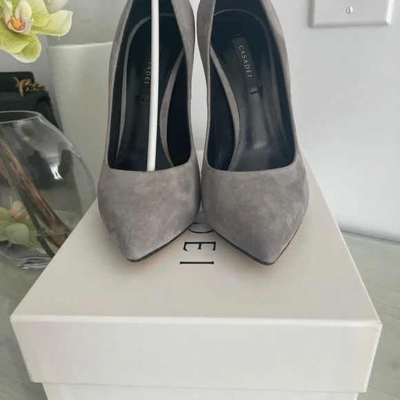 Casadei Blade Grey suede